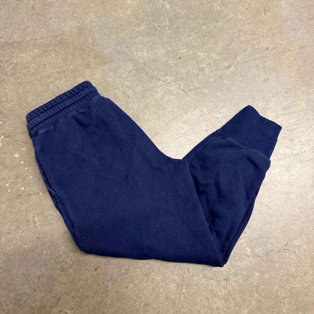 Athleta‎ Navy Blue Fleece Lined Jogger Sweatpants Drawstring Waist Womens Small